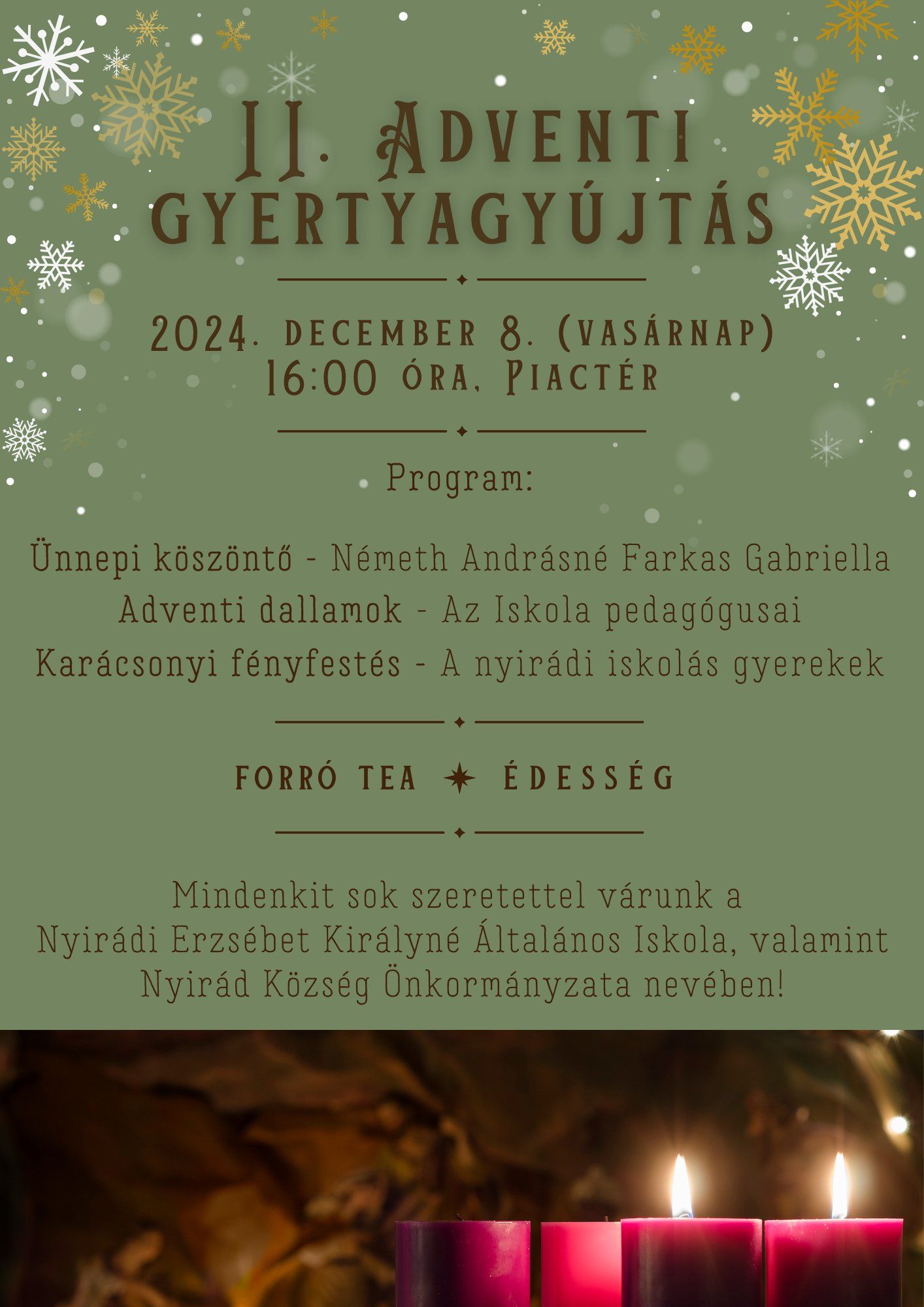 II. Adventi gyertyagyújtás Nyirádon 