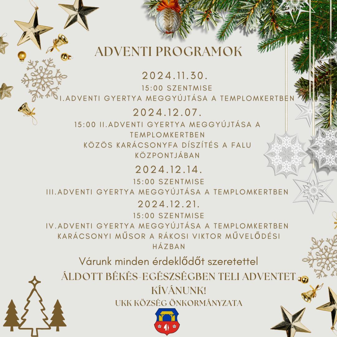 Adventi programok Ukkon 