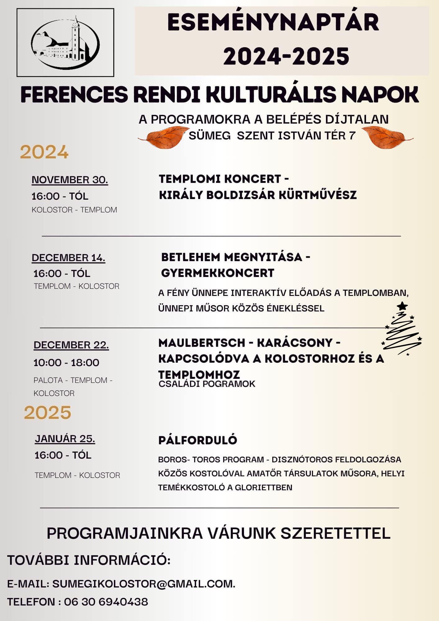 Ferences rendi kulturális napok