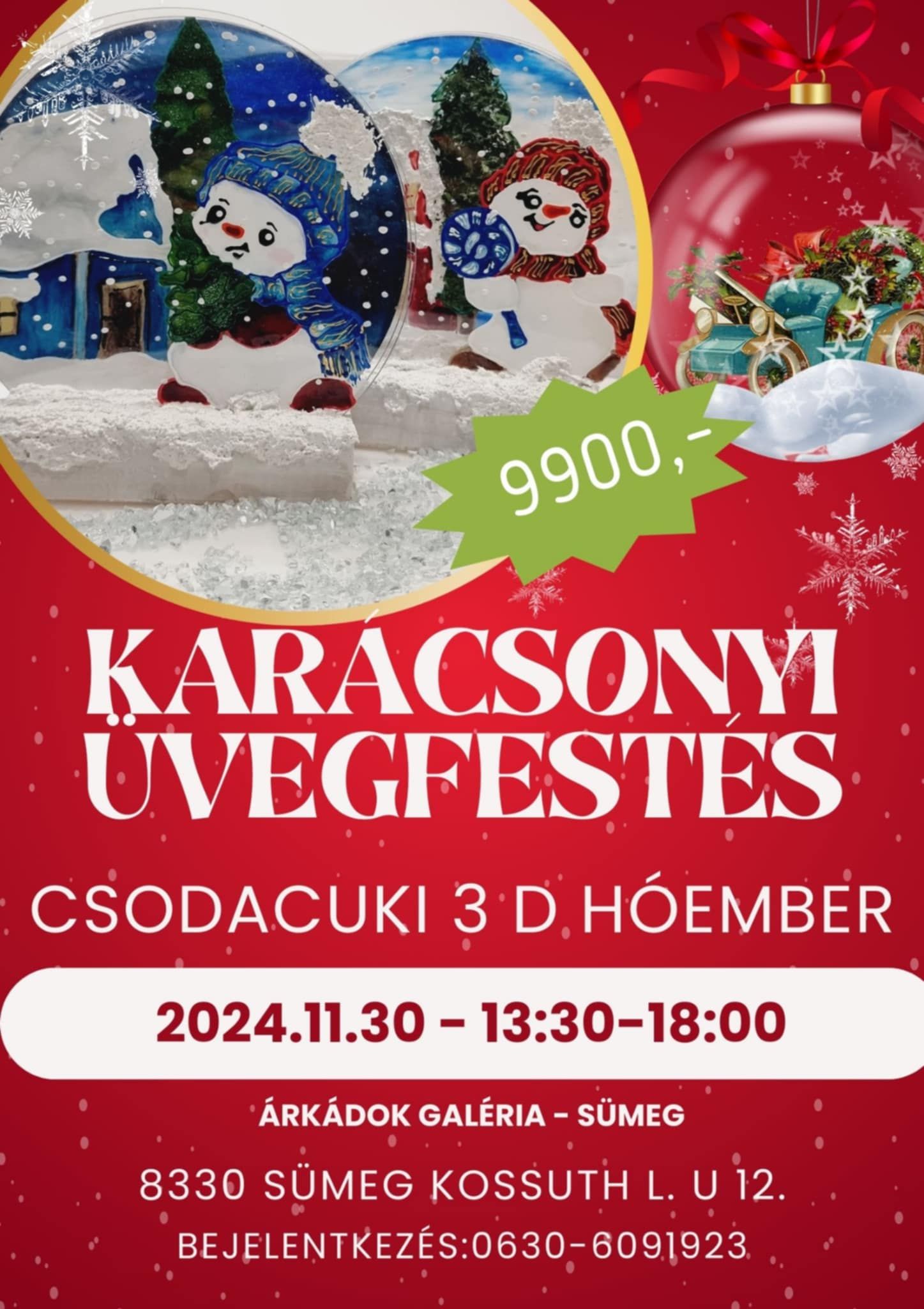 Karácsonyi üvegfestés 