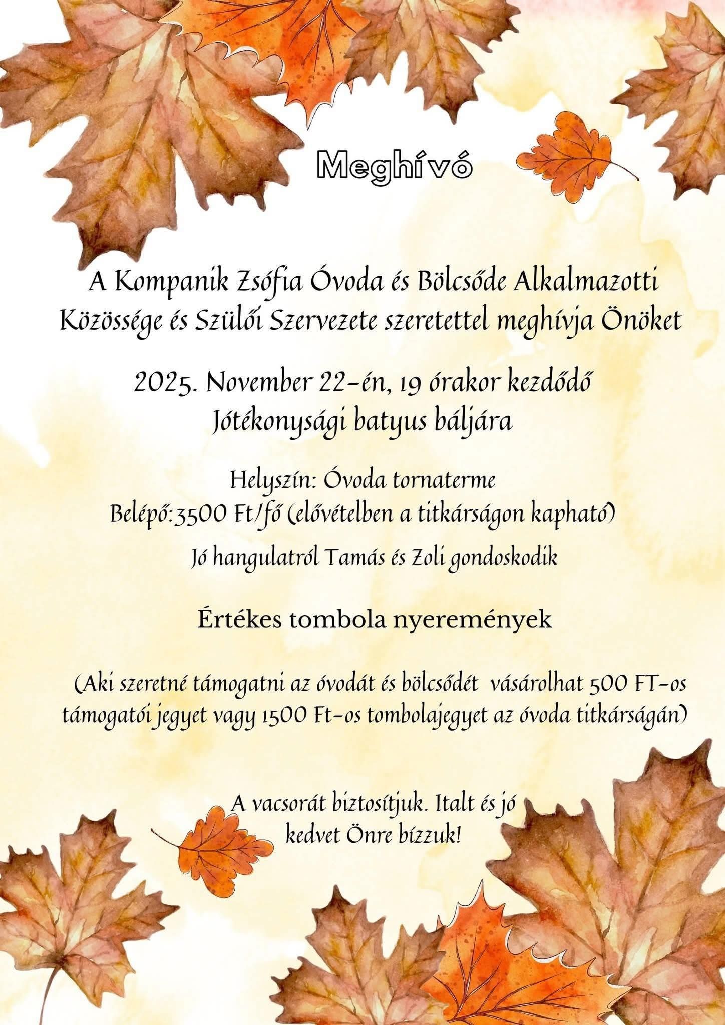 Jótékonysági batyus bál