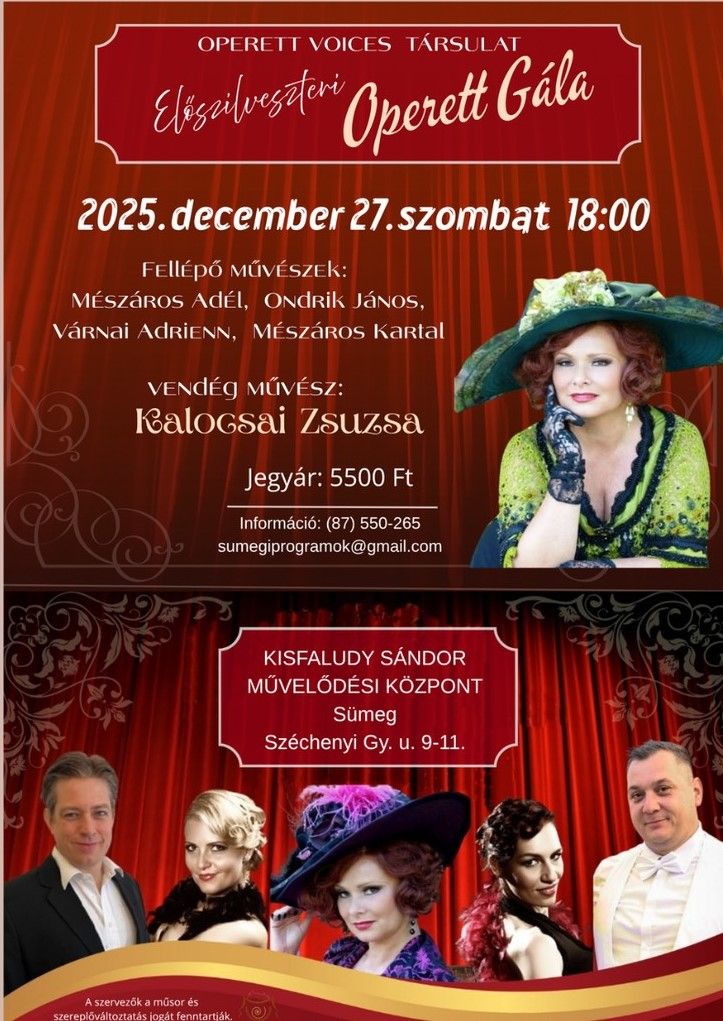 Előszilveszteri Operett Gála