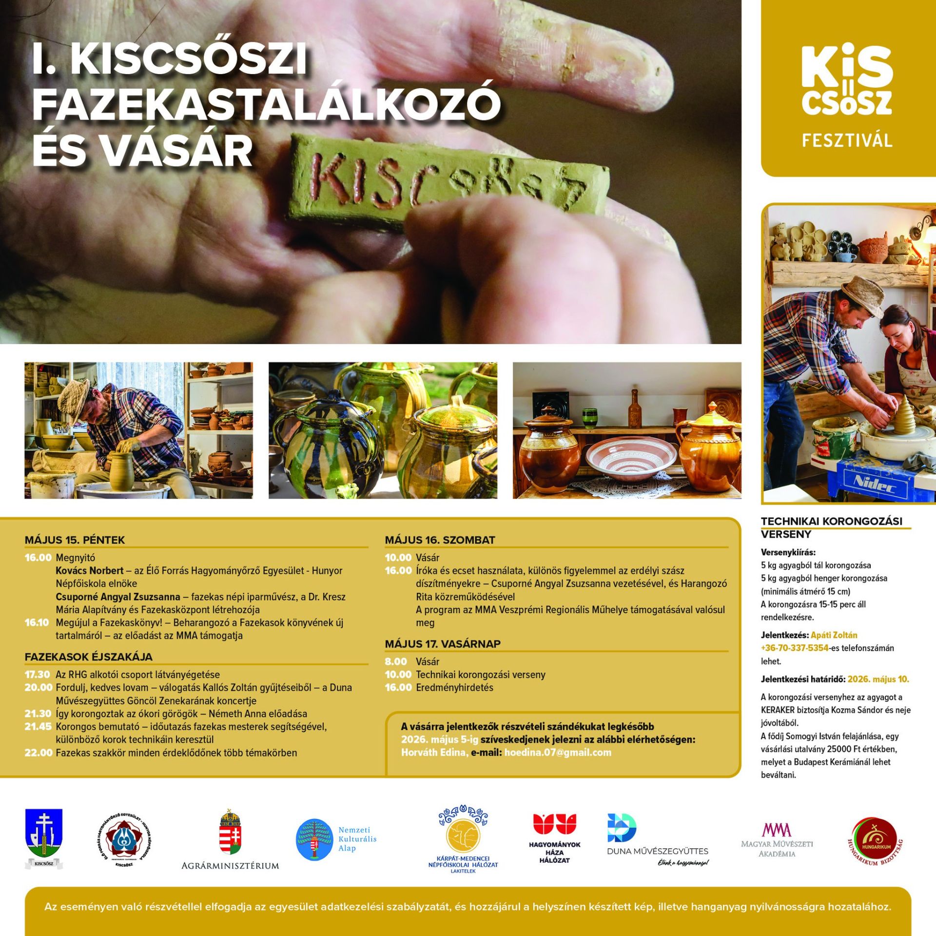 I. Kiscsőszi Fazekastalálkozó és vásár
