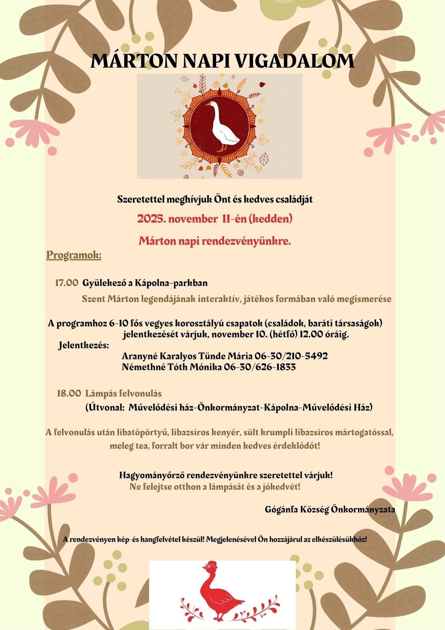 MÁRTON NAPI VIGADALOM