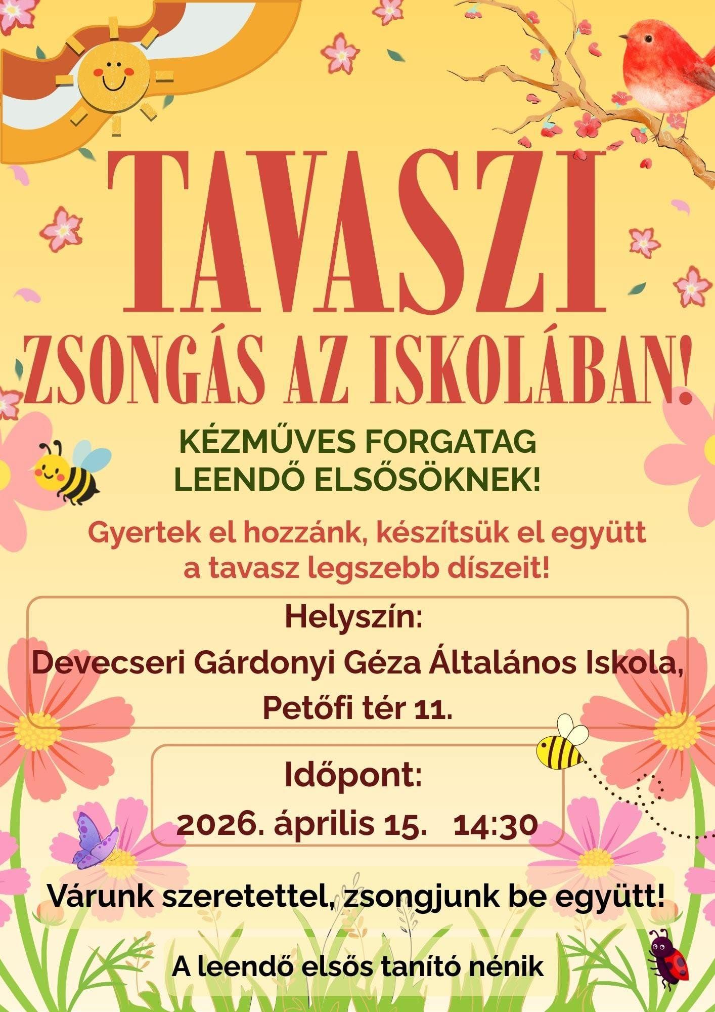 Tavaszi zsongás az iskolában