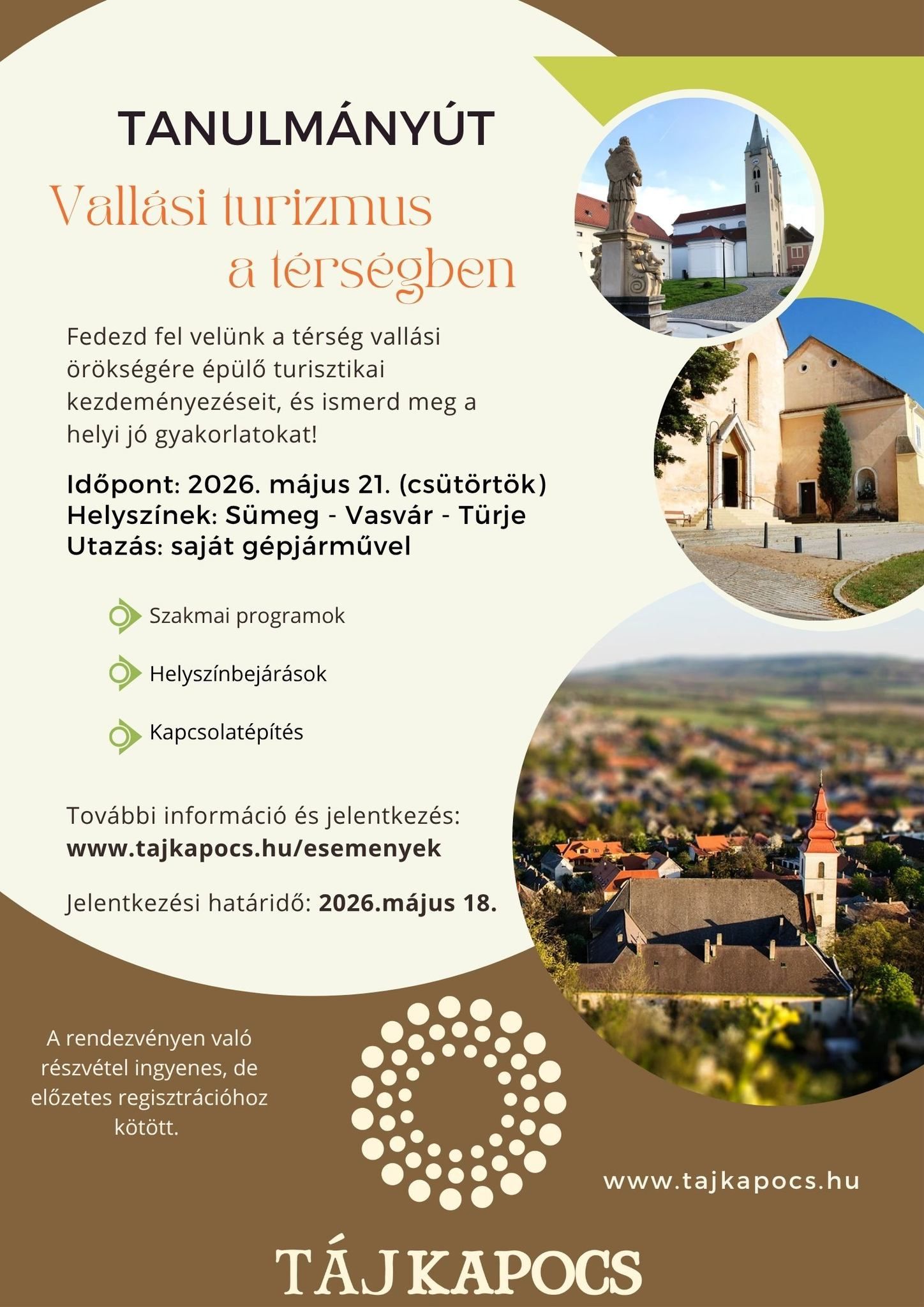 Vallási turizmus a térségben