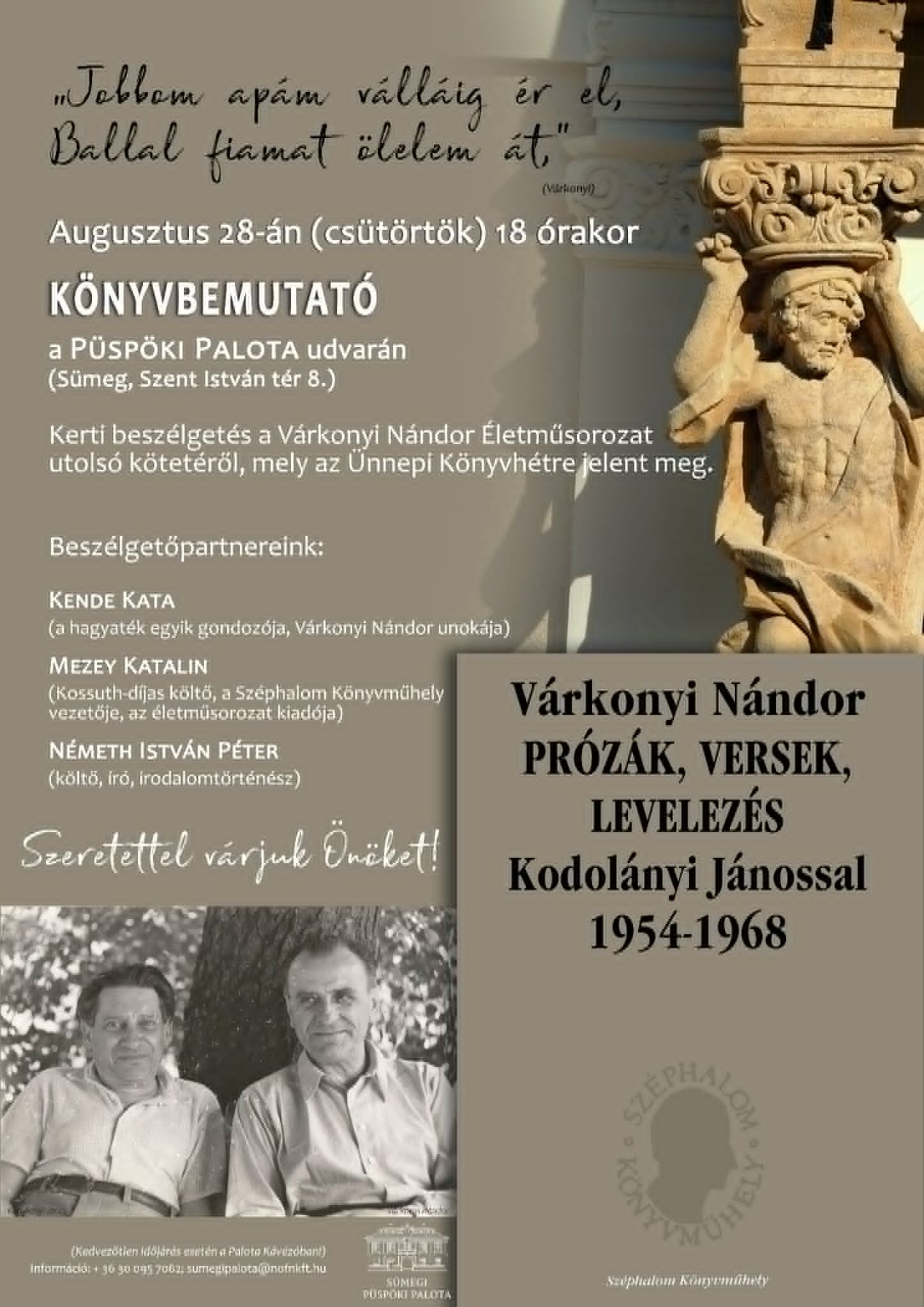 Könyvbemutató a Palota udvarán