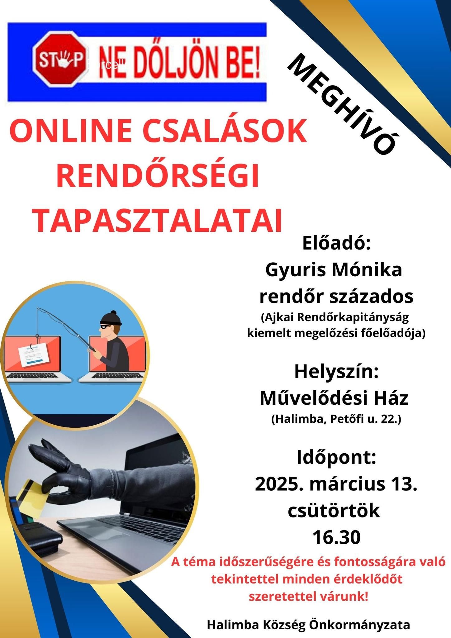 Online csalások rendőrségi tapasztalatai