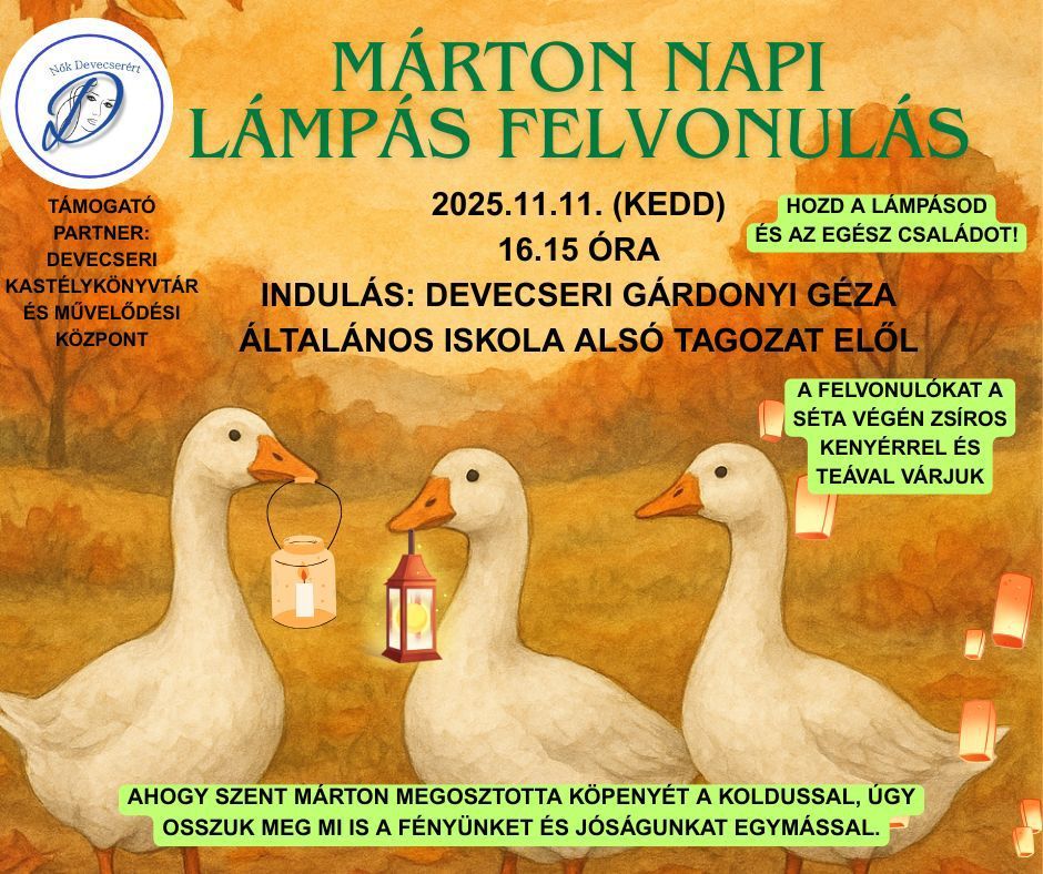 Lámpás felvonulás Devecserben 