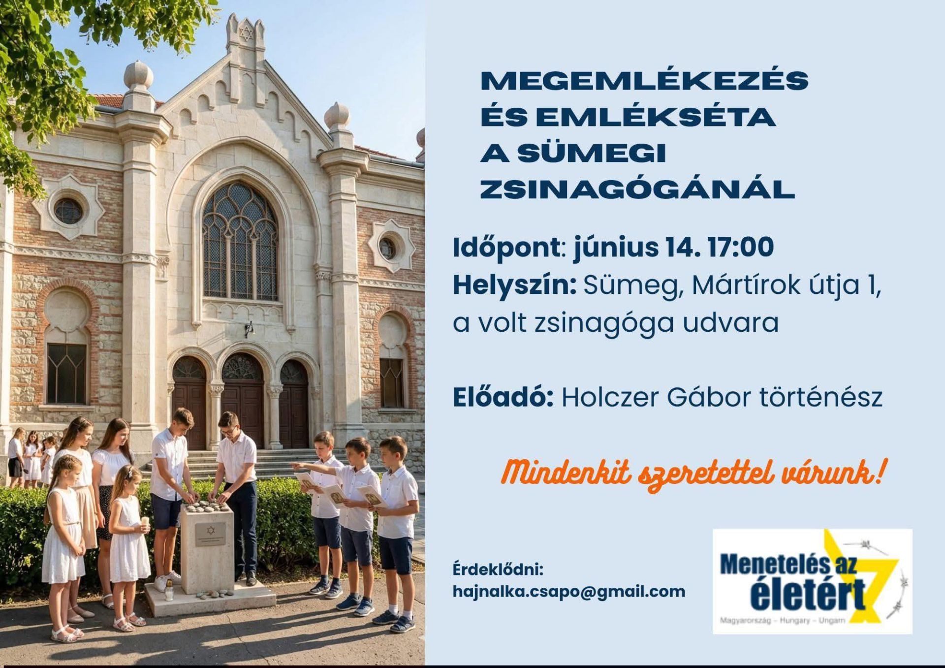 Megemlékezés a Sümegi Zsinagógánál