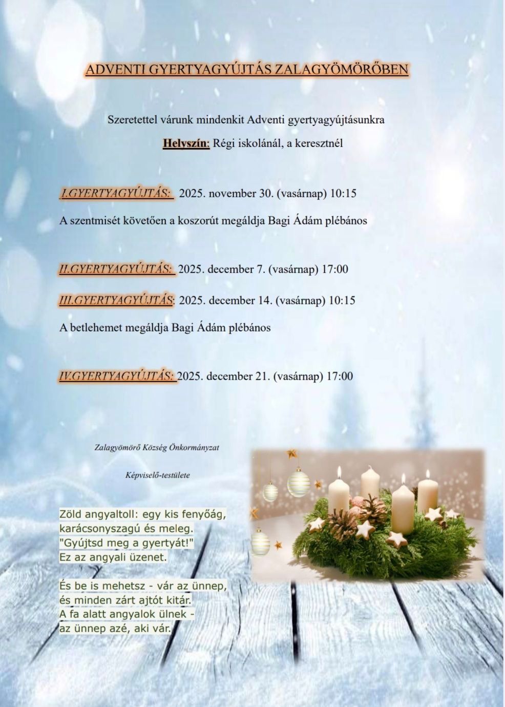 Advent Zalagyömörőben