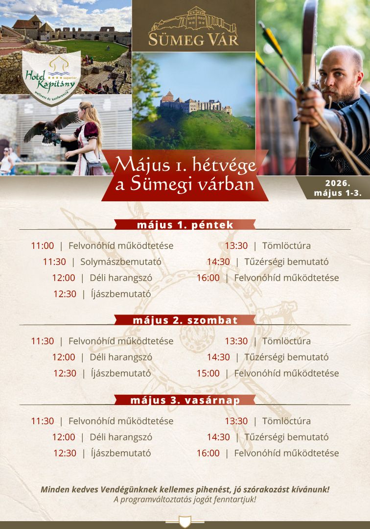 Május első hétvégéje a sümegi várban