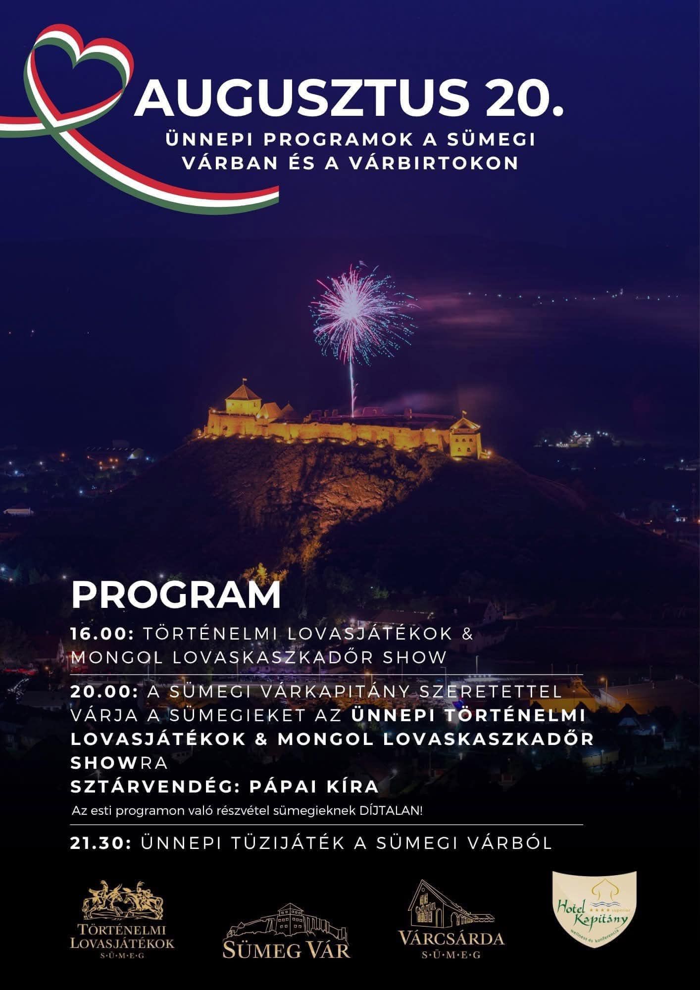 PROGRAMOK A VÁRBAN ÉS A VÁRBIRTOKON 