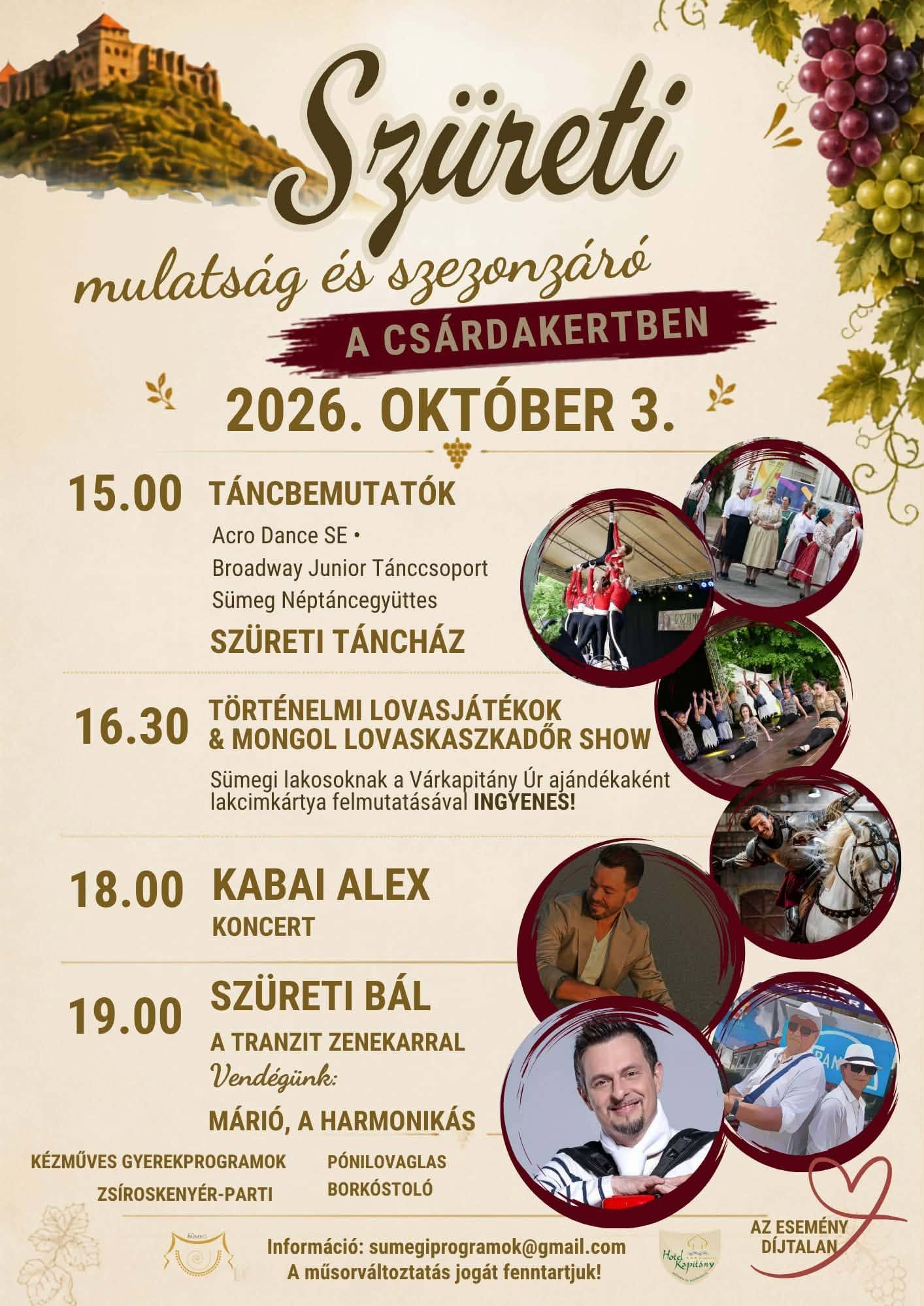 Szüreti mulatság a csárdakertben