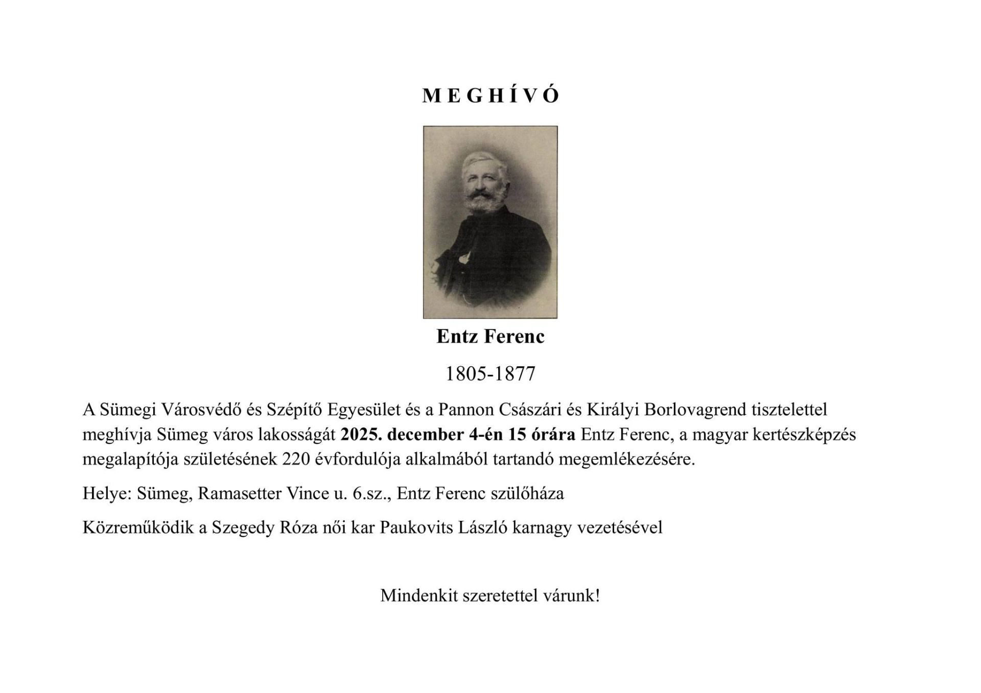 Emlékezés Entz Ferencre