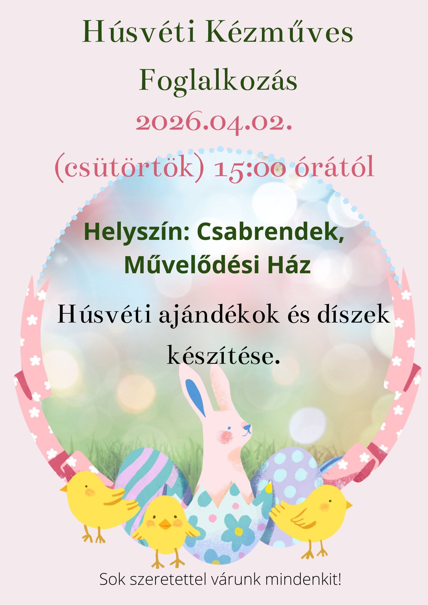 Kézműves foglalkozás